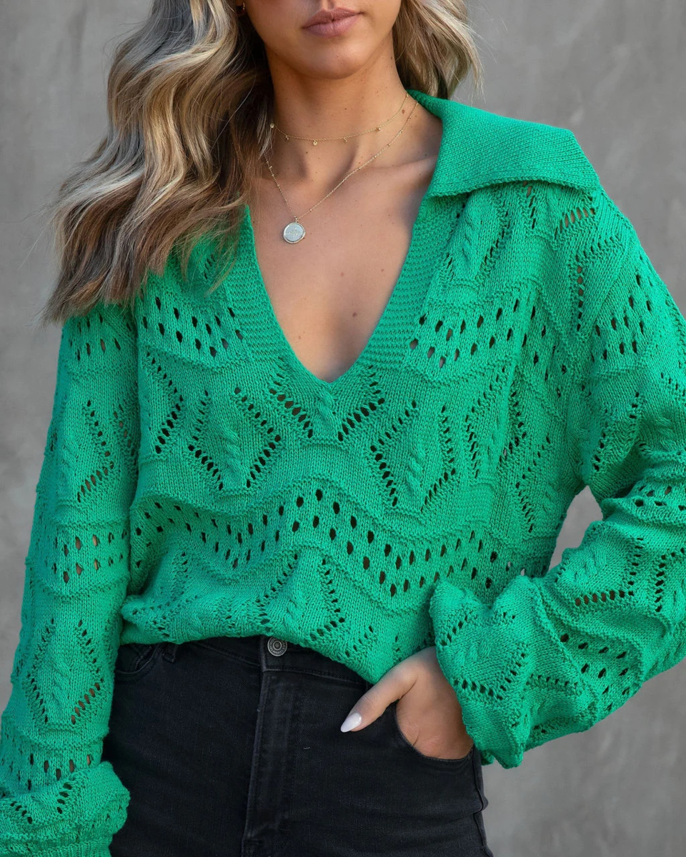 Яркий узорчатый пуловер. Схема